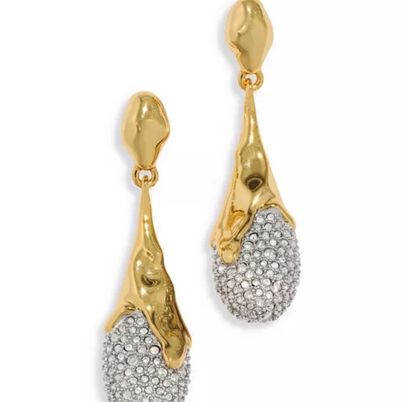ALEXIS BITTAR • Solanales Drippy Pavé Crystal Teardrop Articulated Drop Earrings - Picture 8 of 14